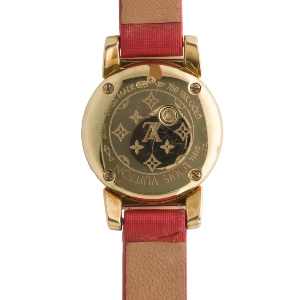 Louis Vuitton Red Tambour Bijou Watch - Picture 3 of 4